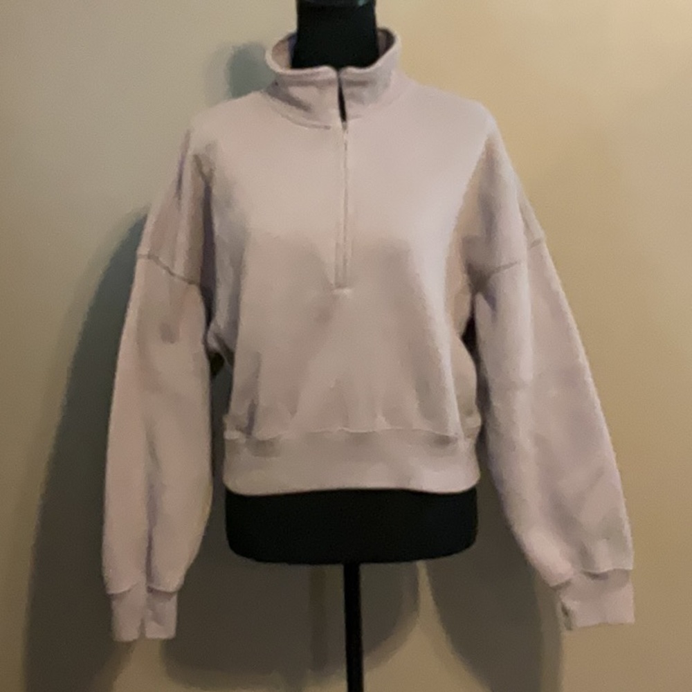 Women's Lavender Half-Zip Pullover Sweatshirt